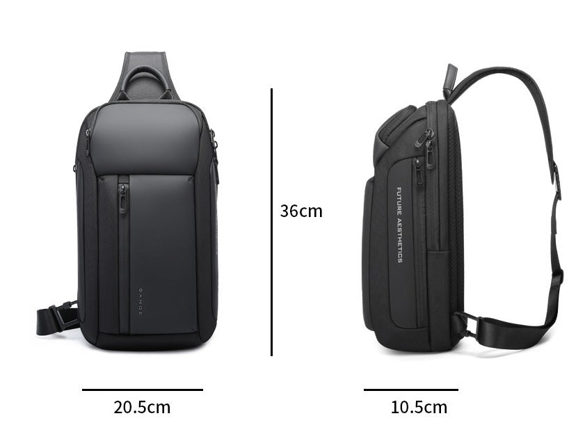 BANGE smart affärslaptop-ryggsäck, vattentät, för 15,6-17,3 tums laptops med 3.0 USB-laddningsport för män och kvinnor