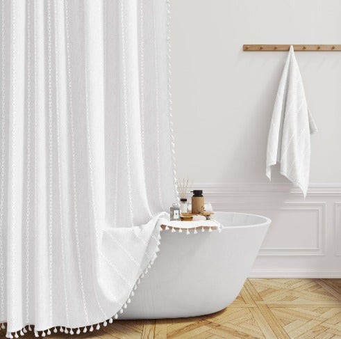 Boho bondgård duschdraperi