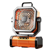 Wiederaufladbarer Campingventilator mit 20000 mAh Akku, 4 Geschwindigkeiten und LED-Laterne 1