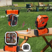 Wiederaufladbarer Campingventilator mit 20000 mAh Akku, 4 Geschwindigkeiten und LED-Laterne 6