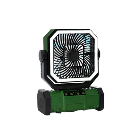 Wiederaufladbarer Campingventilator mit 20000 mAh Akku, 4 Geschwindigkeiten und LED-Laterne 7