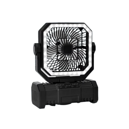 Wiederaufladbarer Campingventilator mit 20000 mAh Akku, 4 Geschwindigkeiten und LED-Laterne 8