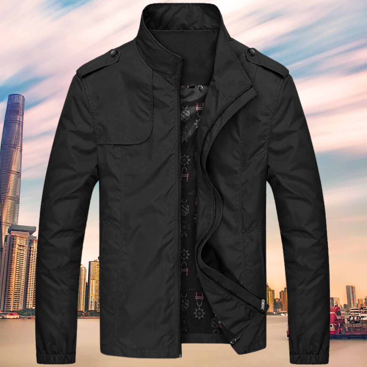 Winddichte Herrenjacke mit Kragen - Camden 4