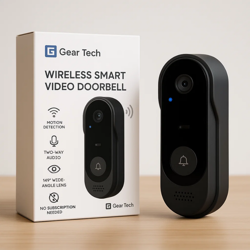 Wireless intelligentes Video -Türklingel | Kein Abonnement erforderlich | High Definition Camera Türklingel 0