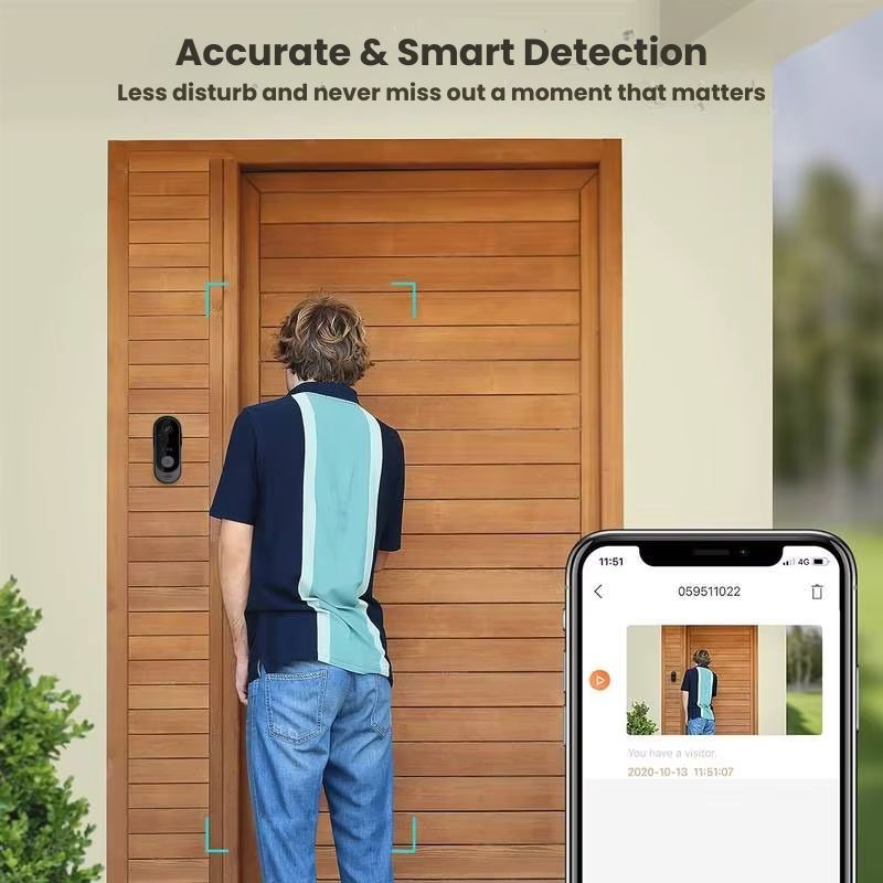 Wireless intelligentes Video -Türklingel | Kein Abonnement erforderlich | High Definition Camera Türklingel 5