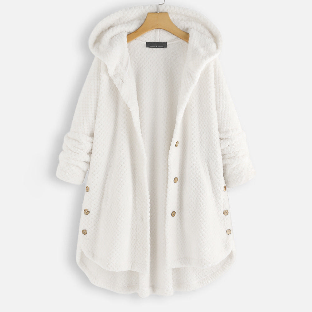 ALEXIS | Unisex Winter Wende-Fleece-Jacke mit Kapuze