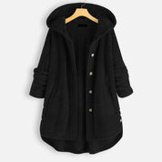 ALEXIS | Unisex Winter Wende-Fleece-Jacke mit Kapuze