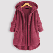ALEXIS | Unisex Winter Wende-Fleece-Jacke mit Kapuze