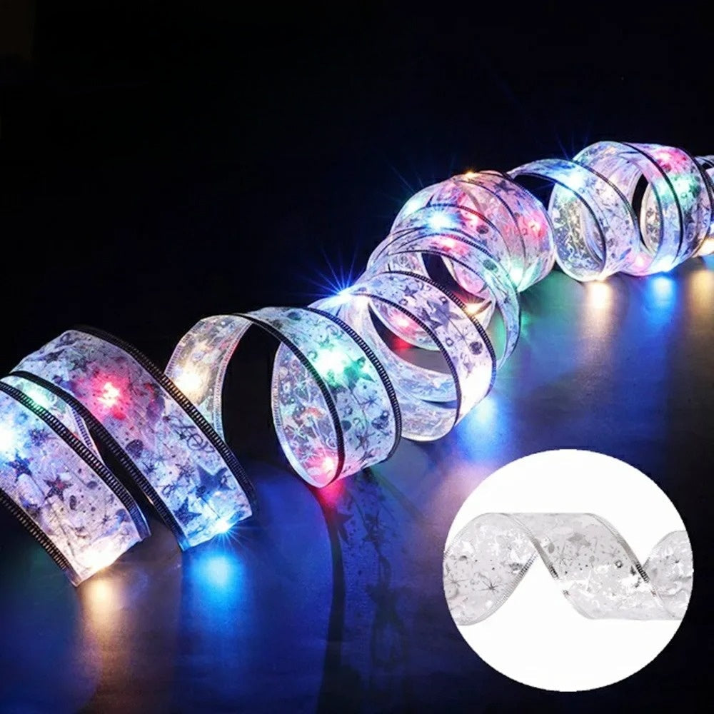XmasSlinger | LED-Weihnachtsbeleuchtung und Schleifen-Set zur Dekoration 3