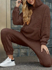 HAILEY | Dam Teddy-Fleece Tvådelat Set