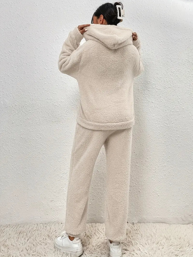 HAILEY | Dam Teddy-Fleece Tvådelat Set