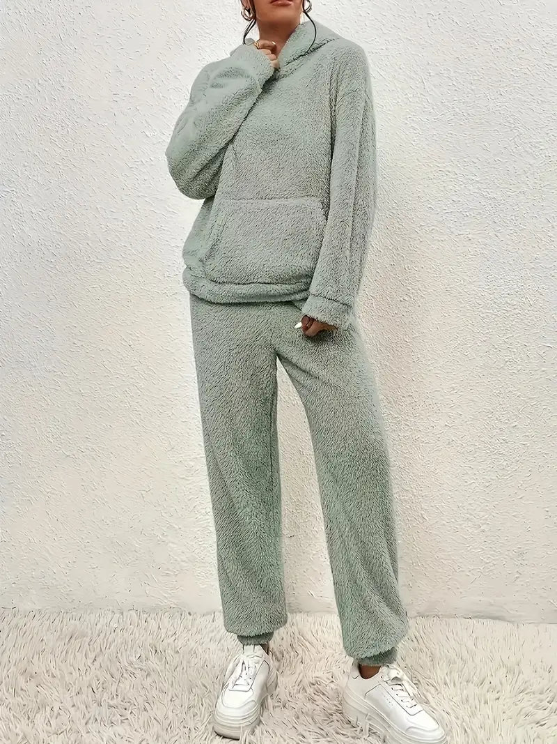 HAILEY | Dam Teddy-Fleece Tvådelat Set