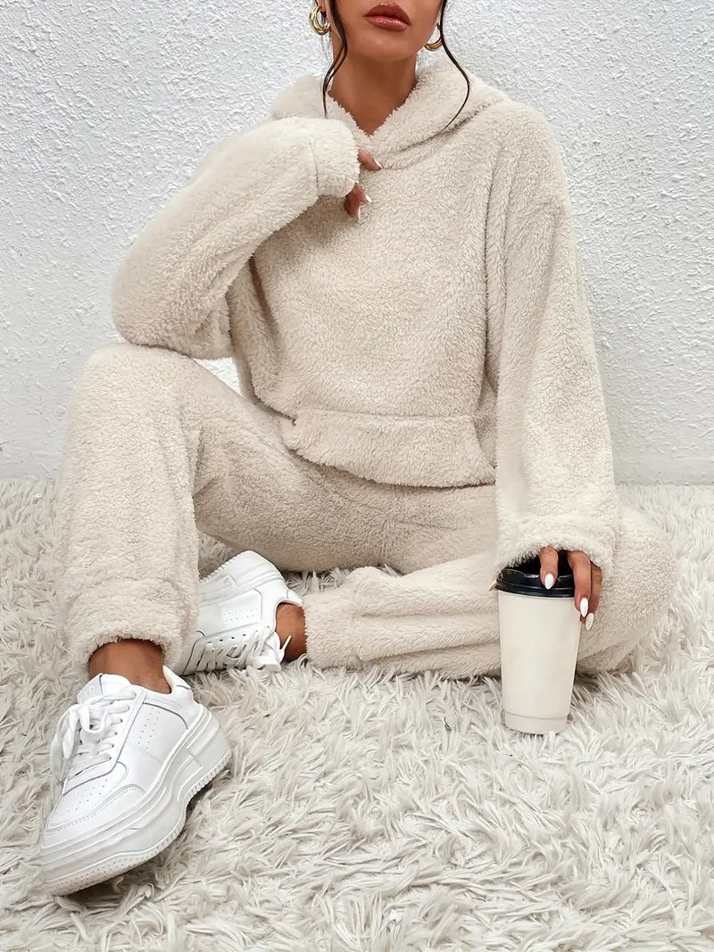 HAILEY | Dam Teddy-Fleece Tvådelat Set