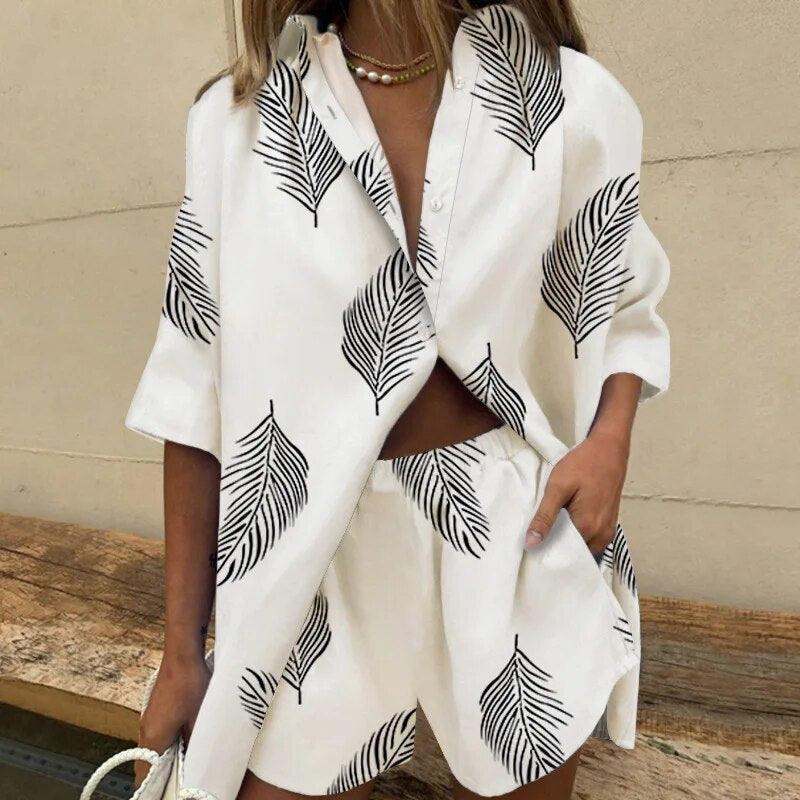 Efeu | Bequeme Bluse und Shorts-Set