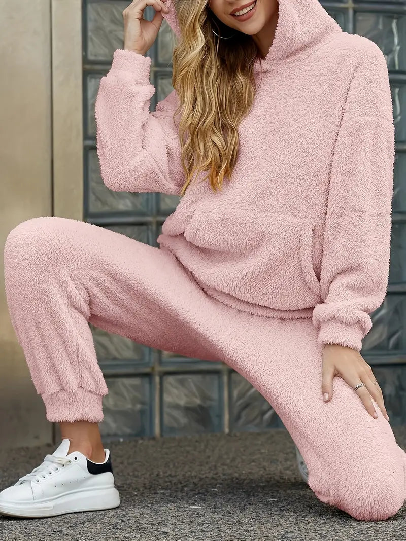HAILEY | Dam Teddy-Fleece Tvådelat Set