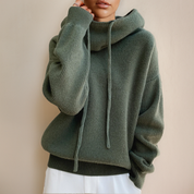 Francine | Mysig damhoodie i mjuk stickning för behaglig värme
