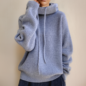 Francine | Mysig damhoodie i mjuk stickning för behaglig värme