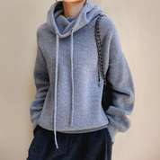 Francine | Mysig damhoodie i mjuk stickning för behaglig värme
