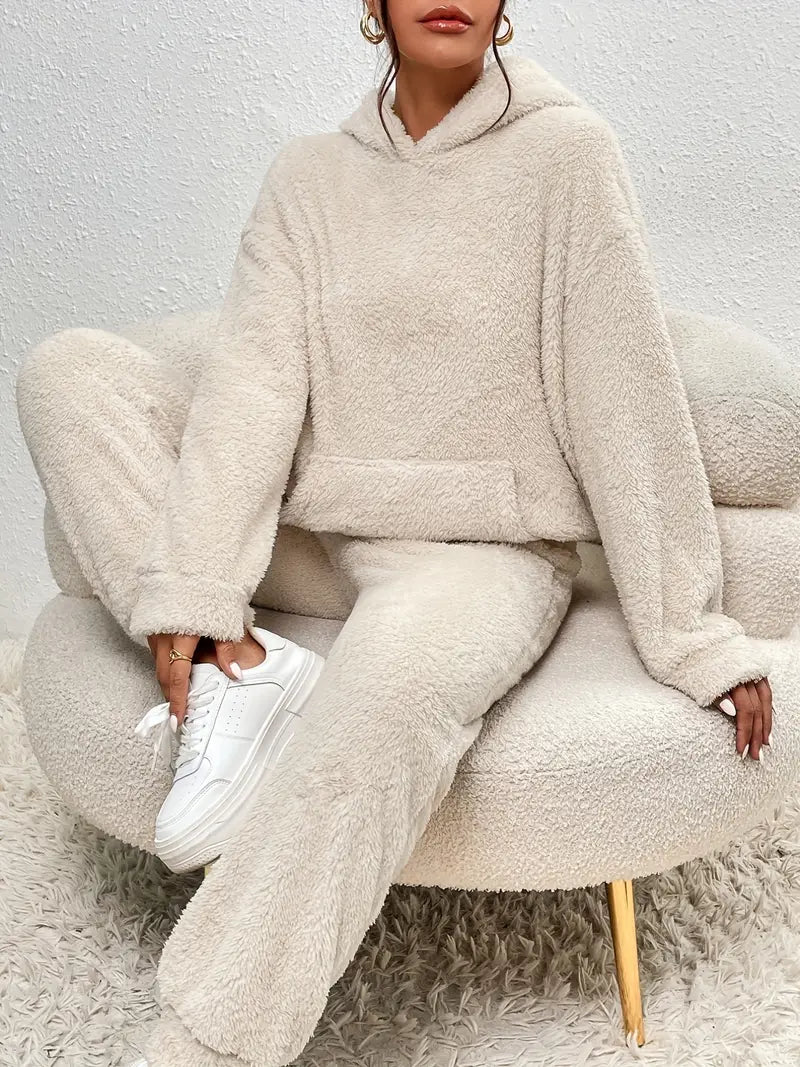 HAILEY | Dam Teddy-Fleece Tvådelat Set