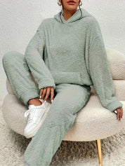 HAILEY | Dam Teddy-Fleece Tvådelat Set