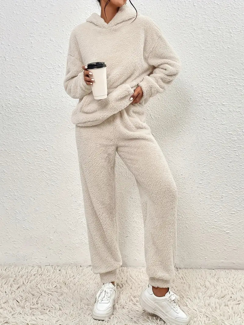 HAILEY | Dam Teddy-Fleece Tvådelat Set