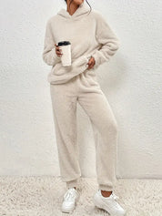 HAILEY | Dam Teddy-Fleece Tvådelat Set