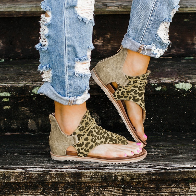 Mia | Leoparden-sandalen – Moderiktig & Stödjande