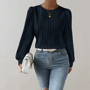 Violet | Elegant plisserad blus