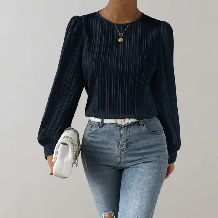 Violet | Elegant plisserad blus