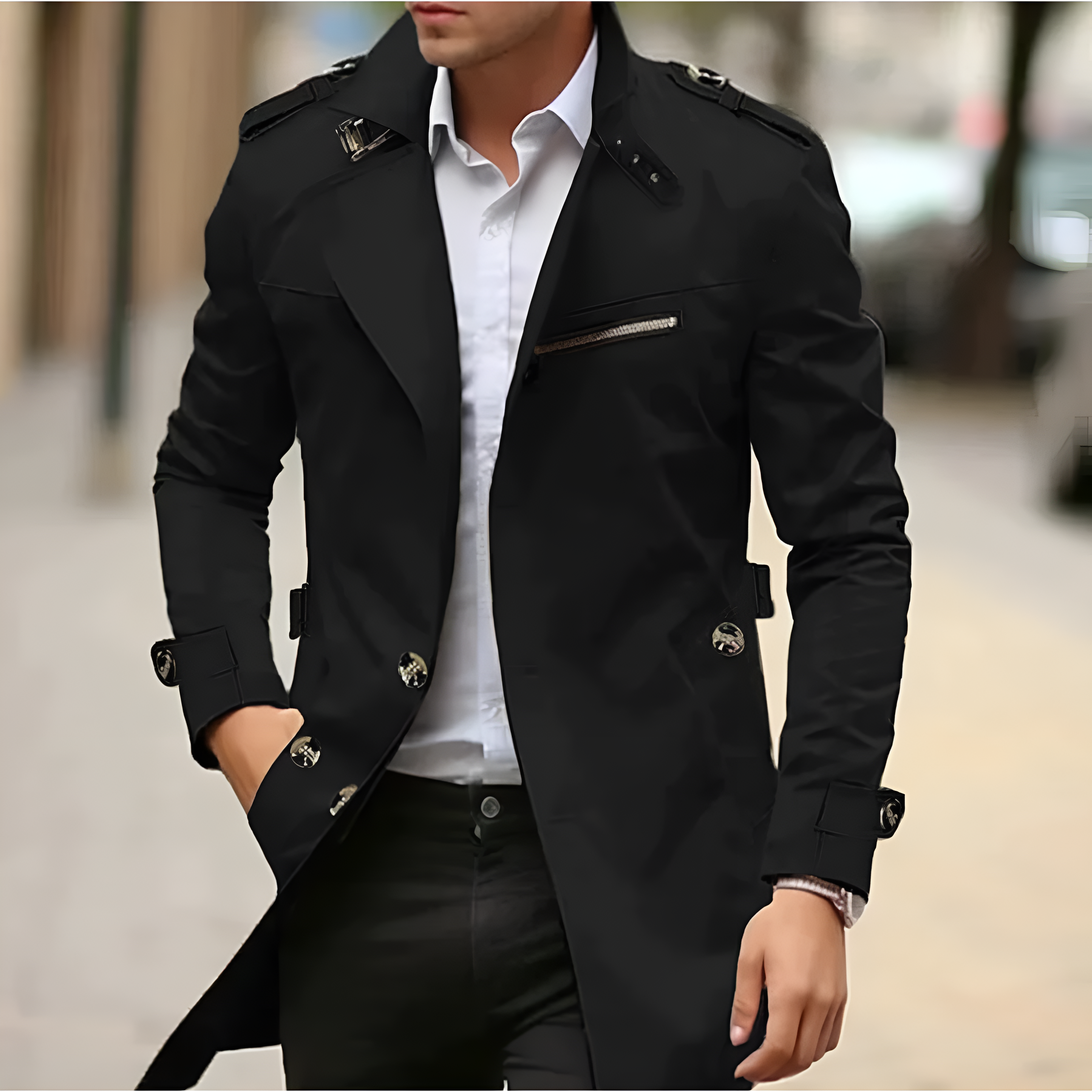 Maximilian | Elegant avslappnad trenchcoat för herrar