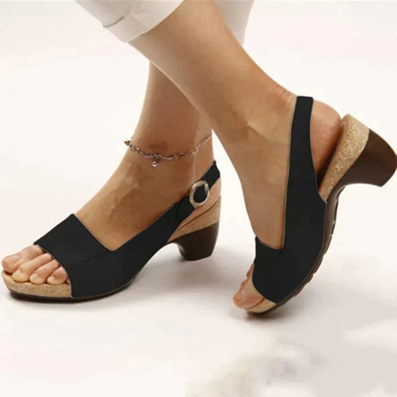 Clara | Bekväma slingback-sandaler med klack för varje dag