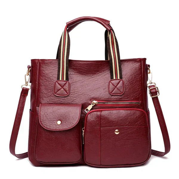 Eva | Multifunktionale PU-Leder Schultertasche