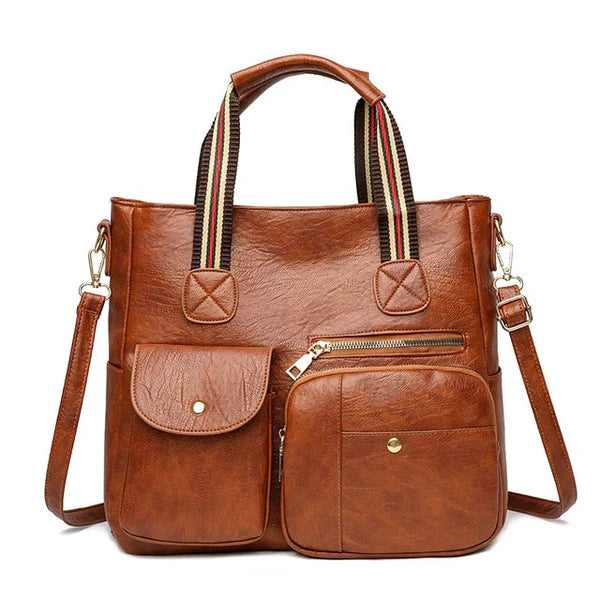 Eva | Multifunktionale PU-Leder Schultertasche