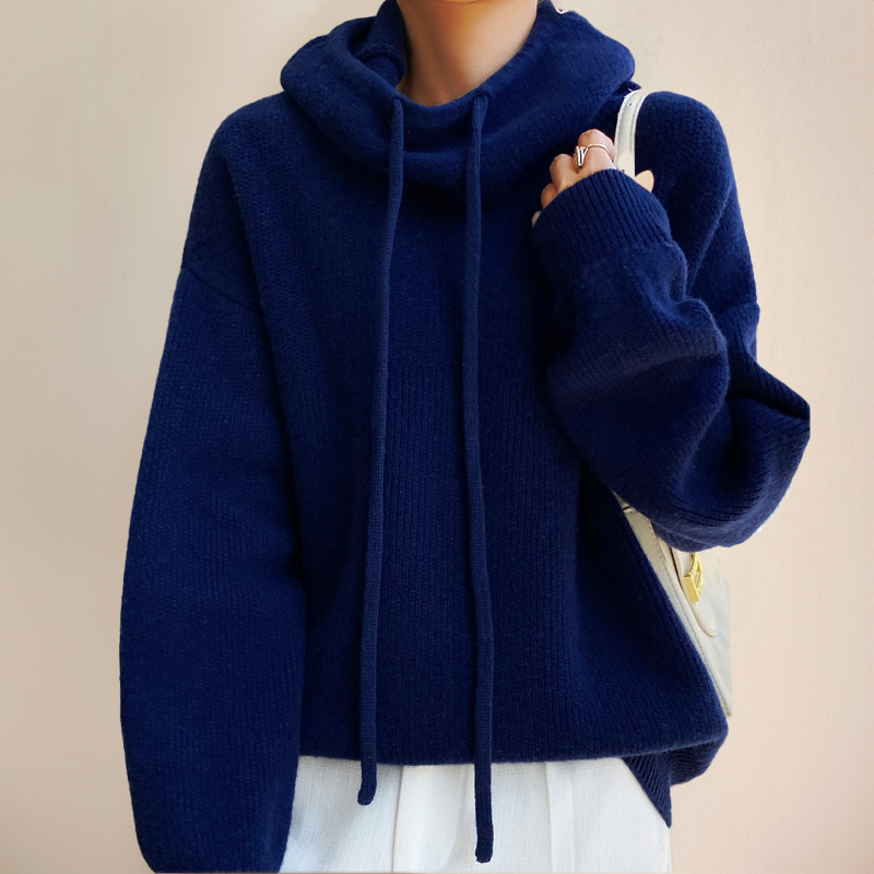 Francine | Mysig damhoodie i mjuk stickning för behaglig värme