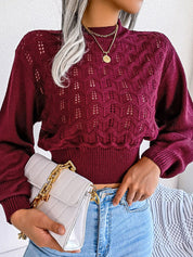 Selene | Vintertröja i crop-top-stil med stilfull stickad mönster för damer